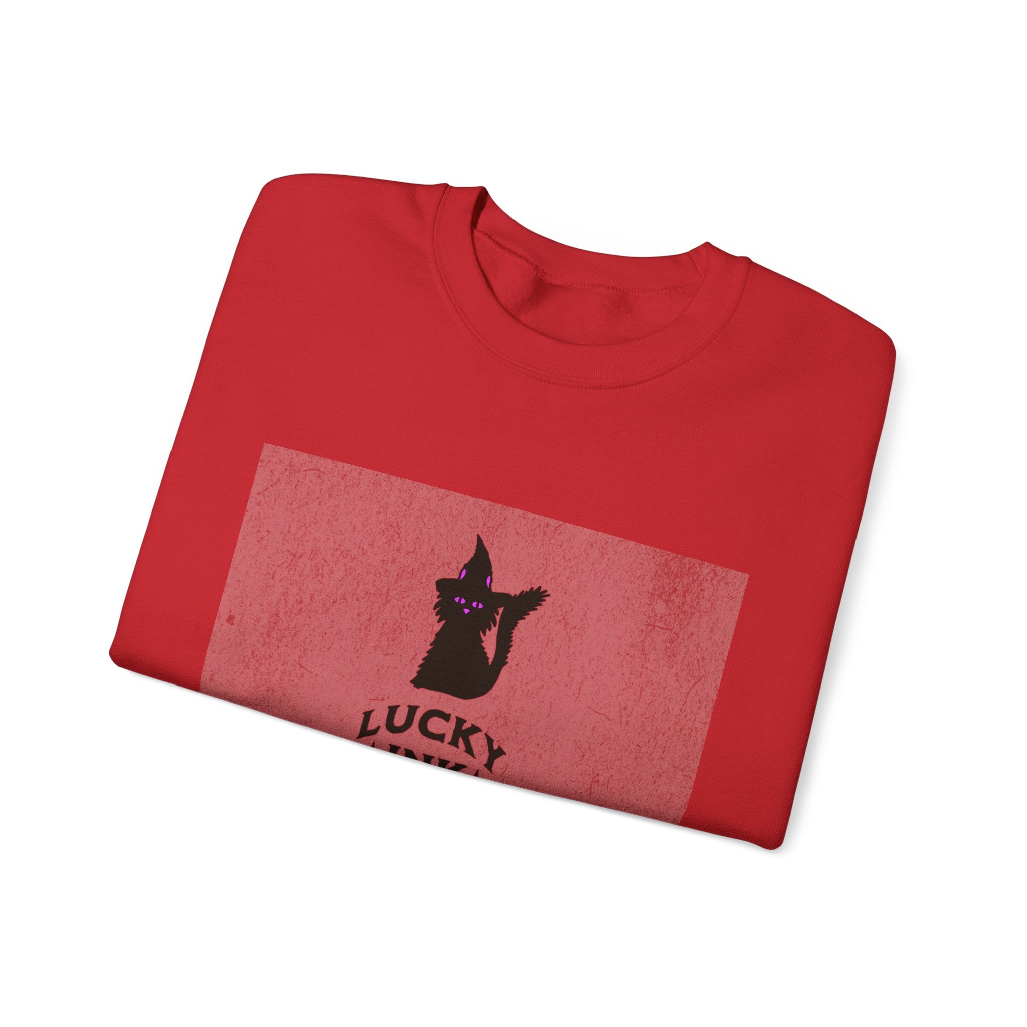 Lucky Ink Tattoo Studio Crewneck Sweatshirt — Black Cat Logo Tee