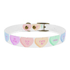 Valentine Conversation Heart Dog Collar Cute AF & Be Mine Pet Collar