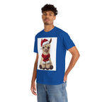 Christmas Alpaca T‑Shirt – Cute Santa Scarf Llama Holiday Tee