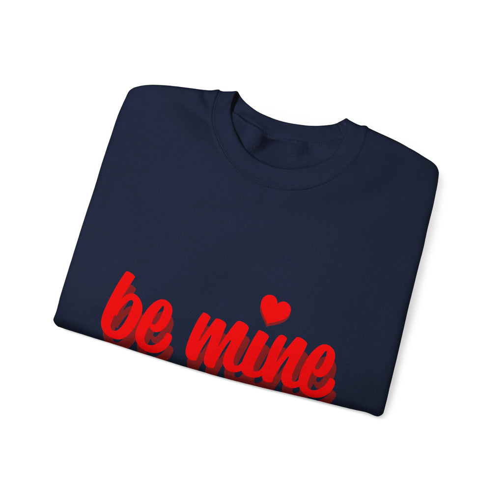 Valentine "Be Mine" Crewneck Sweatshirt Romantic Red Script Pullover