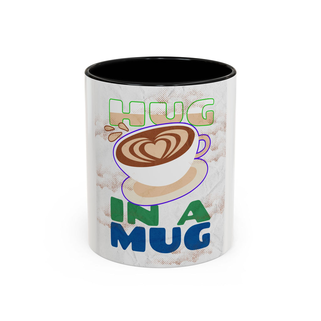 Hug In A Mug Accent Coffee Mug — Cute Latte Art Gift for Coffee Lovers