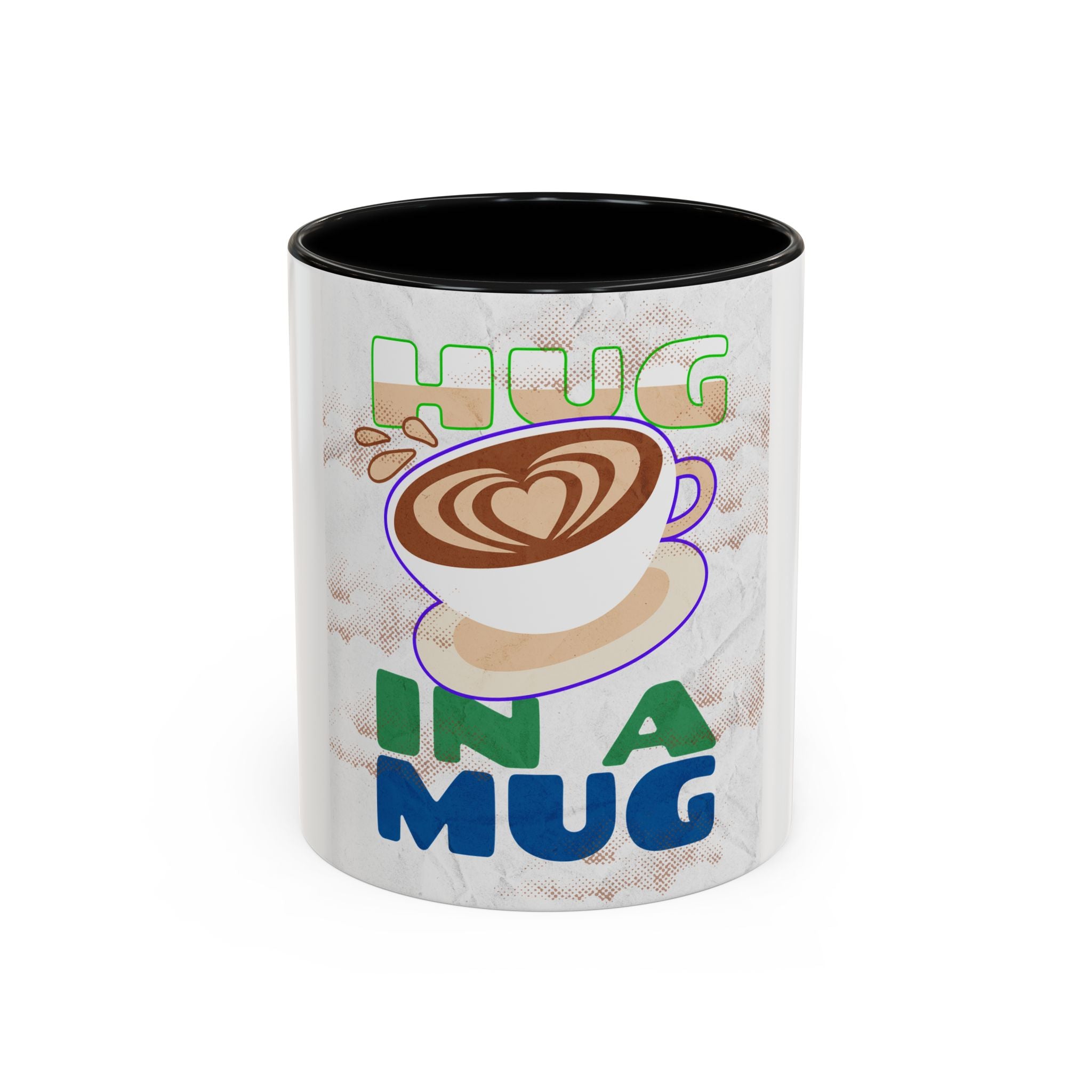 Hug In A Mug Accent Coffee Mug — Cute Latte Art Gift for Coffee Lovers