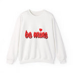 Valentine "Be Mine" Crewneck Sweatshirt Romantic Red Script Pullover