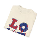 Patriotic LOVE T-Shirt USA Flag Donut & Flip-Flop Fourth of July Tee