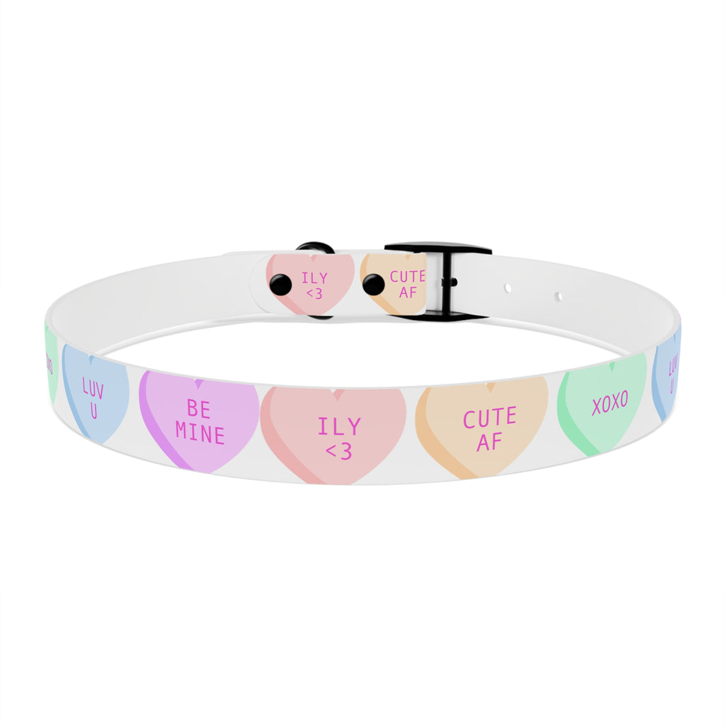 Valentine Conversation Heart Dog Collar Cute AF & Be Mine Pet Collar