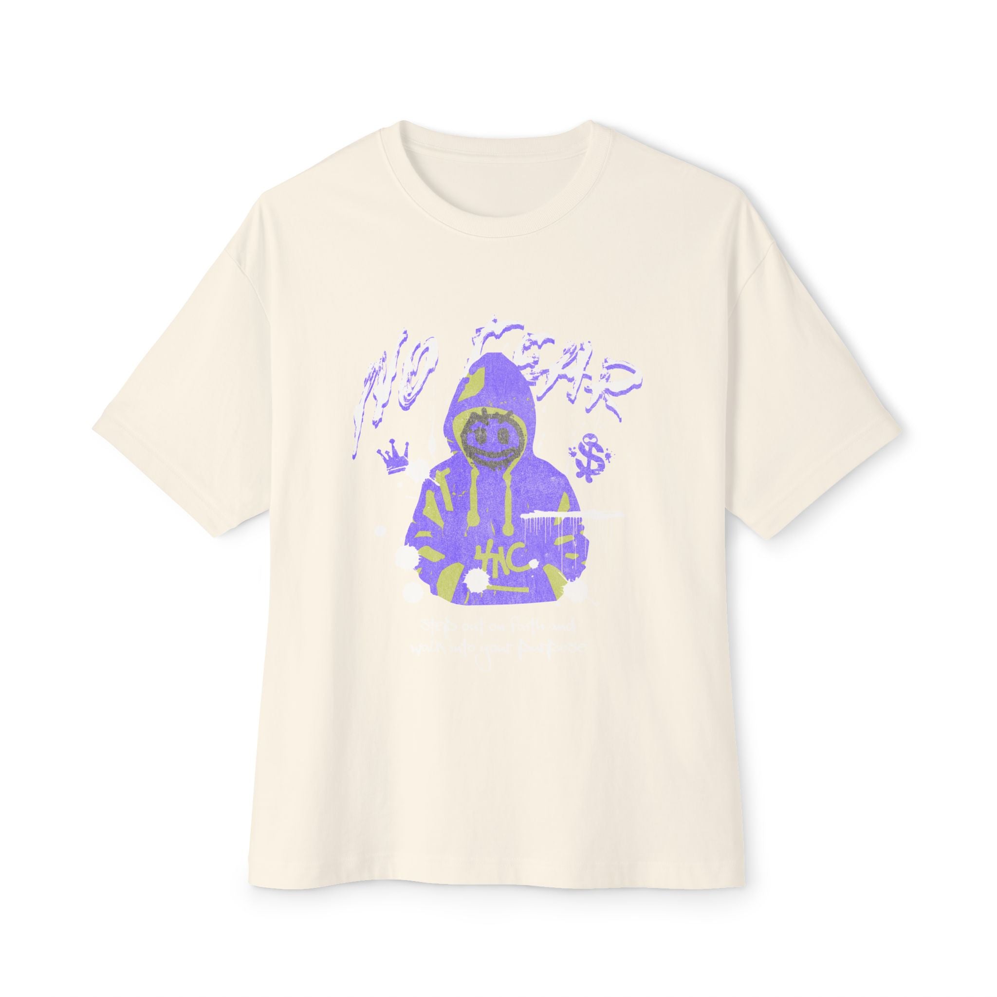 Graphic Tee — Purple Hooded Figure Streetwear T‑Shirt
