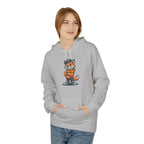Fox Cartoon Hoodie Cute Red Fox Illustration Pullover