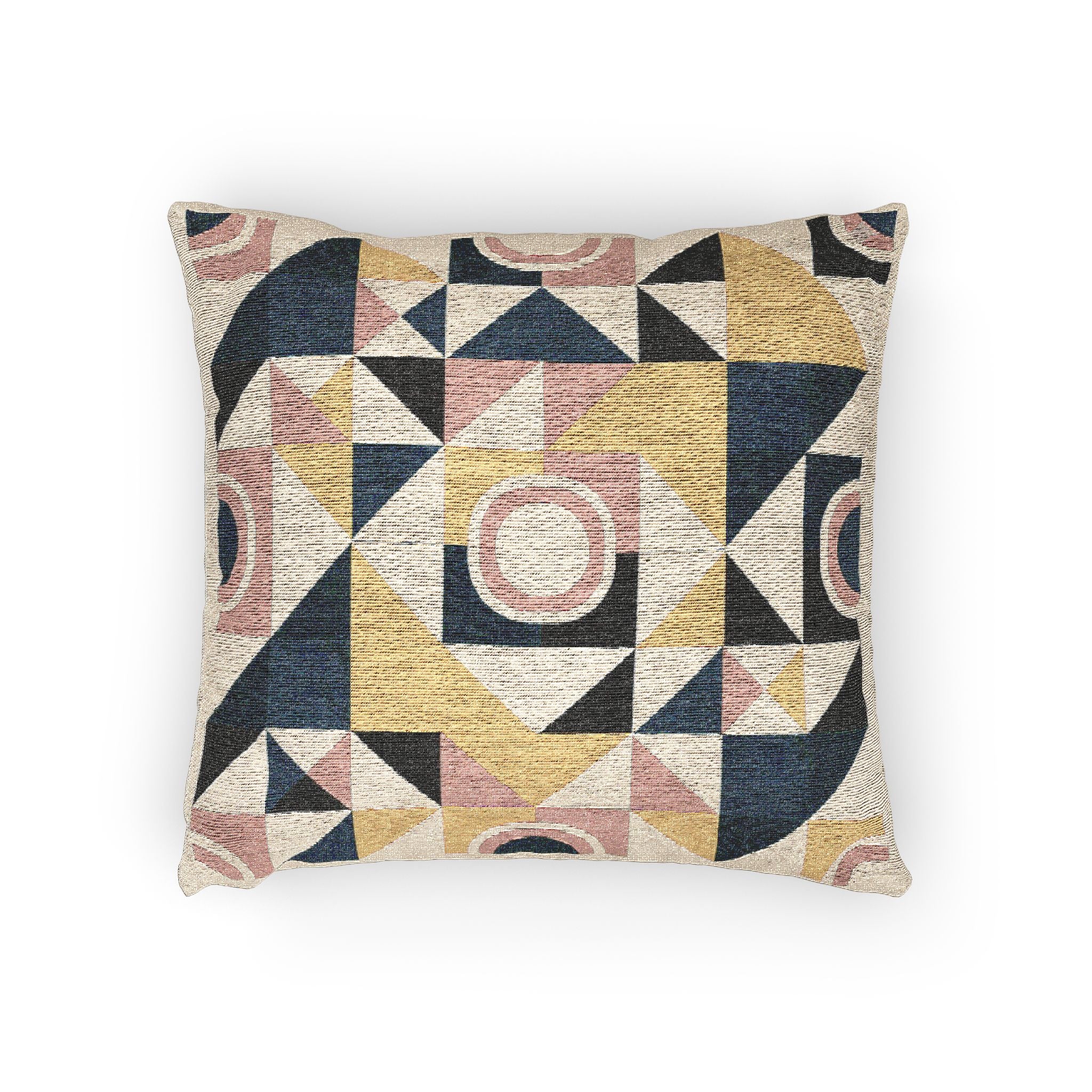 Geometric Woven Pillow Cover Mid-Century Modern Accent Cushion