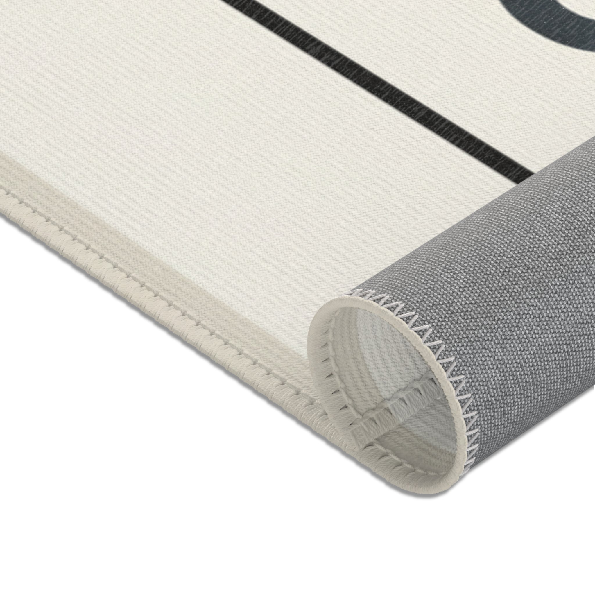 Welcome Area Rug Minimal Neutral Entryway Mat