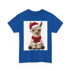 Christmas Alpaca T‑Shirt – Cute Santa Scarf Llama Holiday Tee