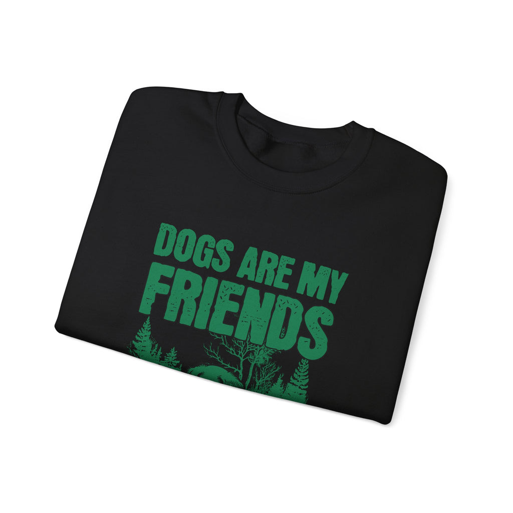 Dogs Are My Friends Sweatshirt — Vintage Green Puppy Crewneck