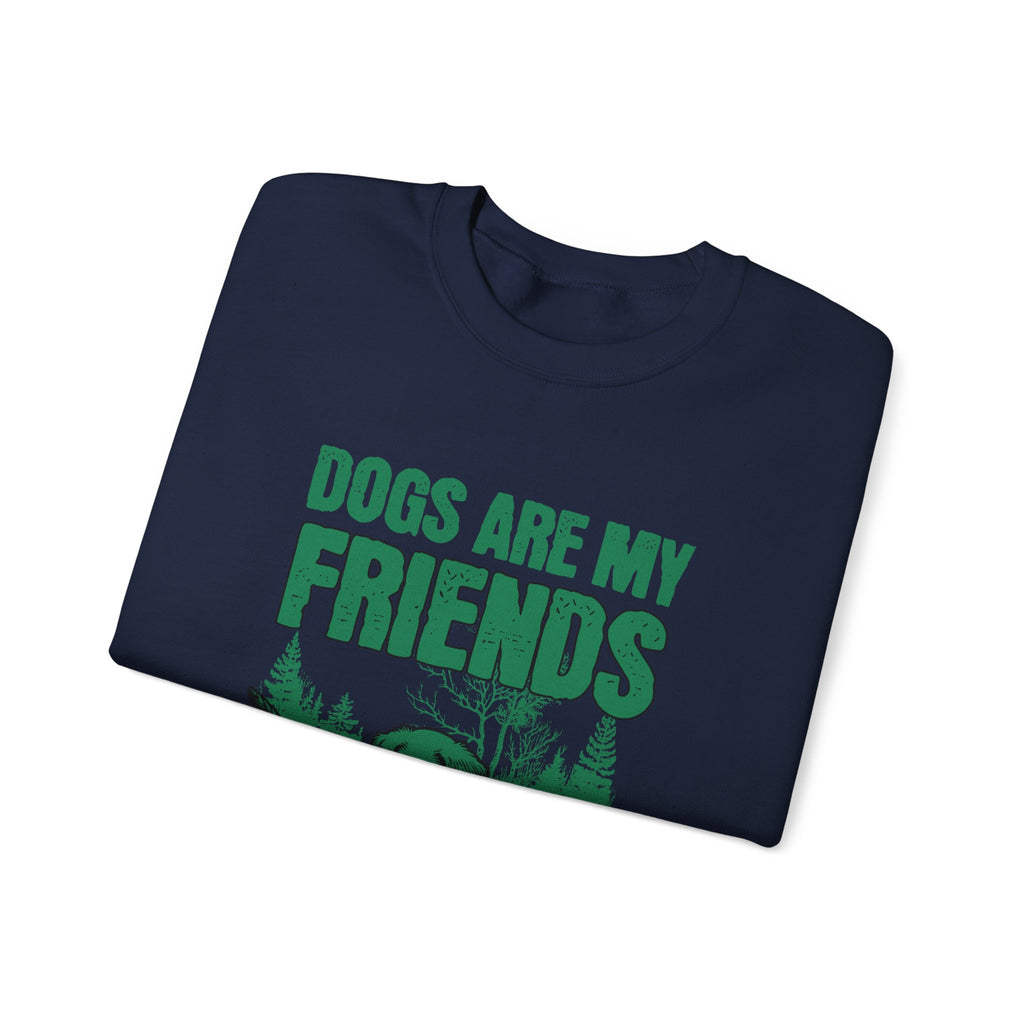 Dogs Are My Friends Sweatshirt — Vintage Green Puppy Crewneck