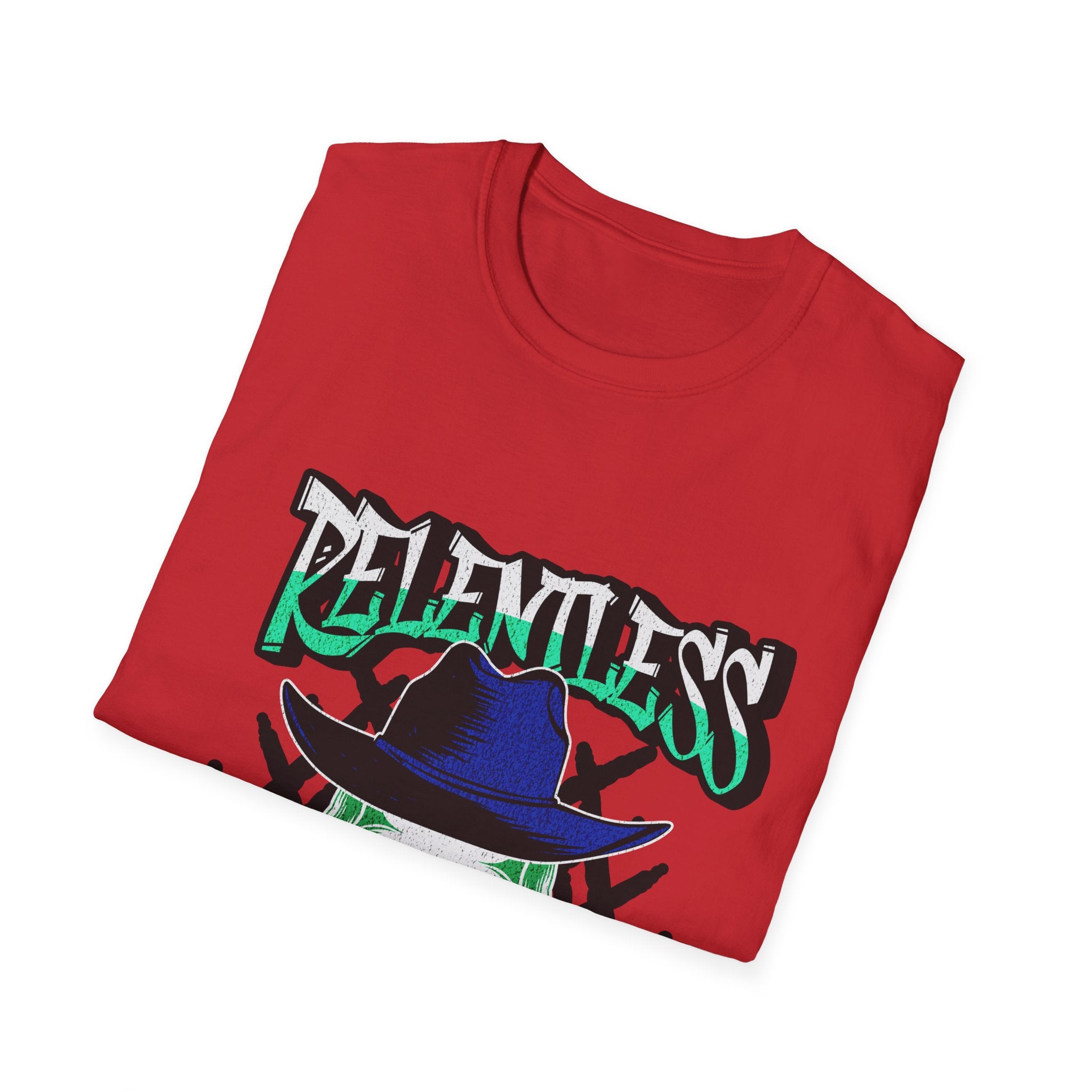 Relentless Skull T-Shirt – Green Skull with Hat & Snake Graphic