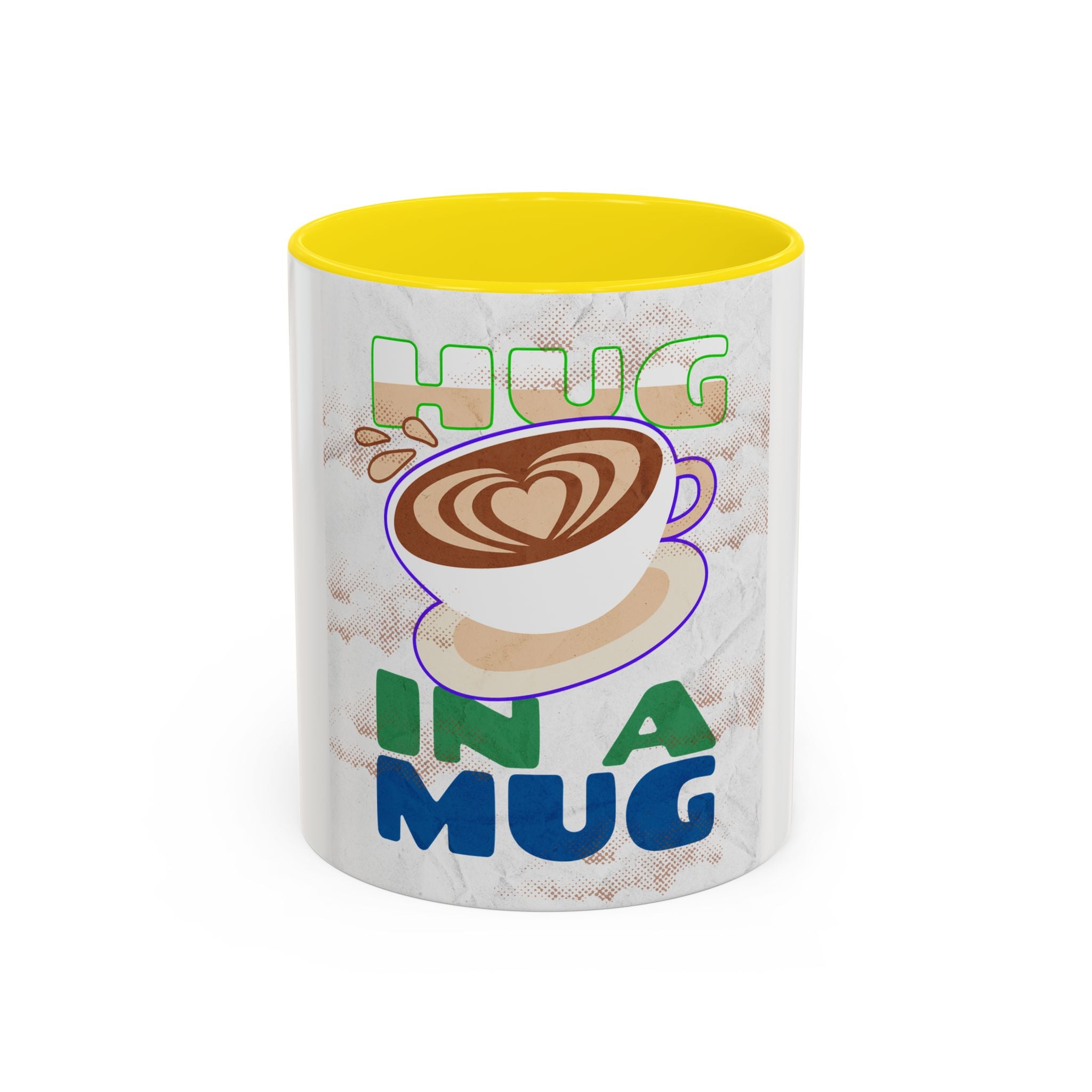 Hug In A Mug Accent Coffee Mug — Cute Latte Art Gift for Coffee Lovers