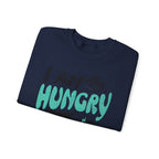Sweatshirt — Cute Cat "I Am Hungry" Graphic Crewneck