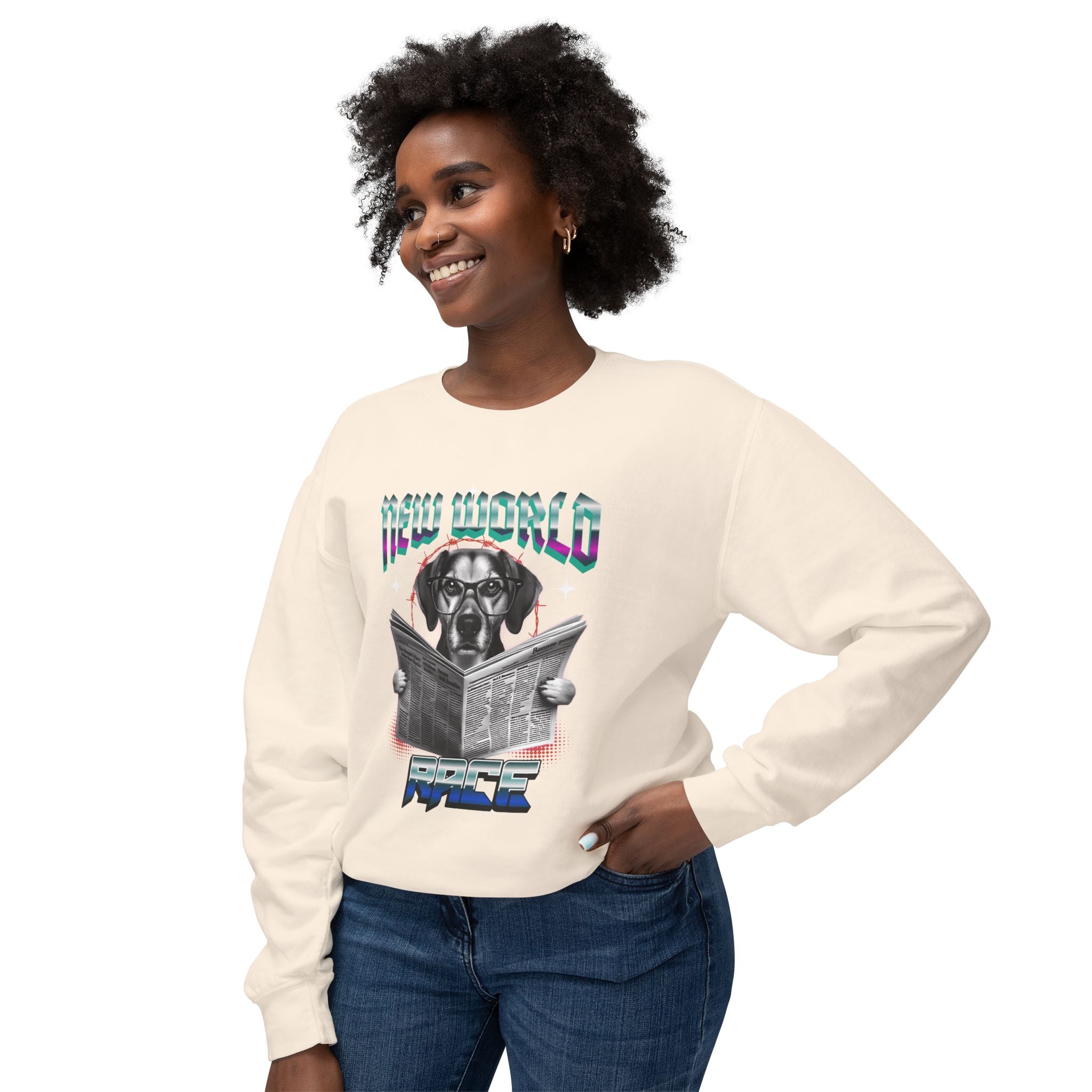 Pawdul Hot Design Lightweight Crewneck Sweatshirt — Cute Paw Print Graphic