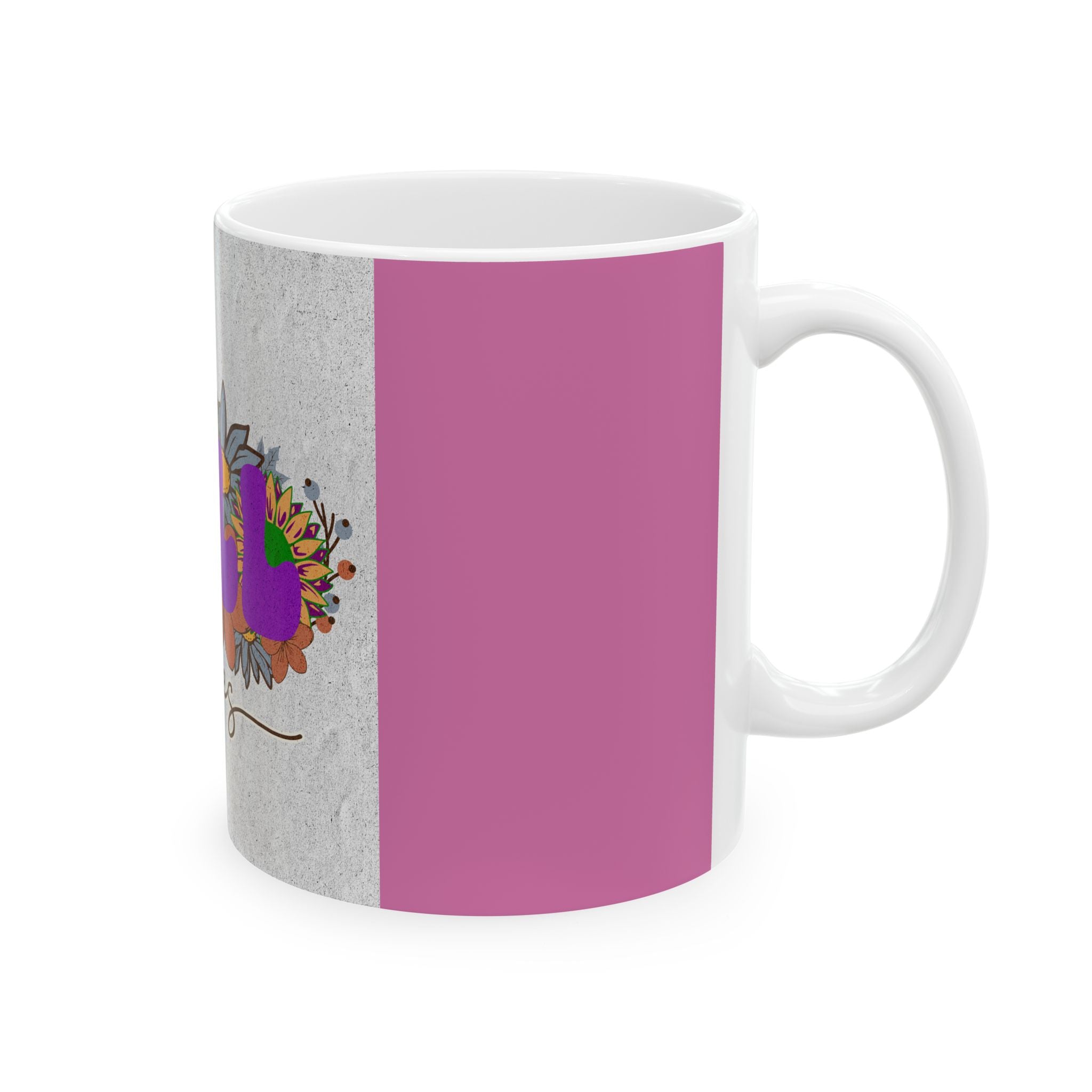 Fall Vibes Ceramic Mug — Autumn Floral Coffee Cup (11oz & 15oz)