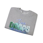 Rain Drops Crewneck Sweatshirt – Pastel Watercolor Raindrop